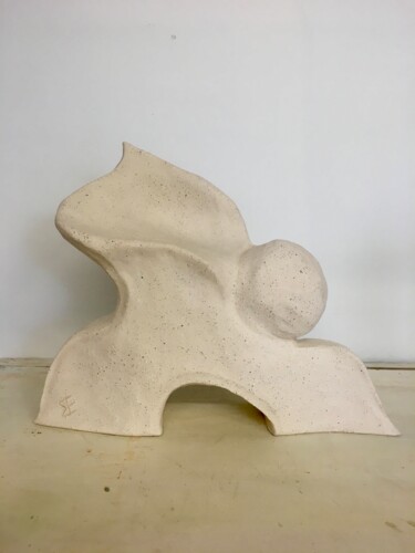 Sculpture titled "Danse du Feu" by Franck Scala, Original Artwork, Ceramics