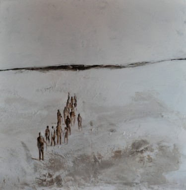 Peinture intitulée "L'Exode" par Franck Simon, Œuvre d'art originale, Acrylique