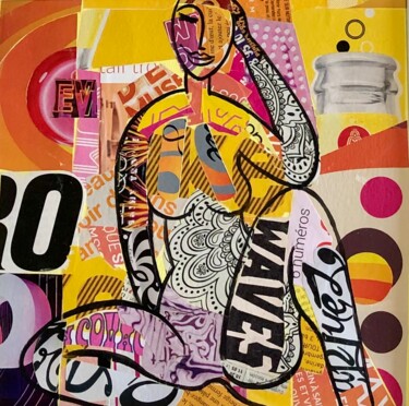 Collages titled "Lee Lou" by Franck Truffaut, Original Artwork, Collages