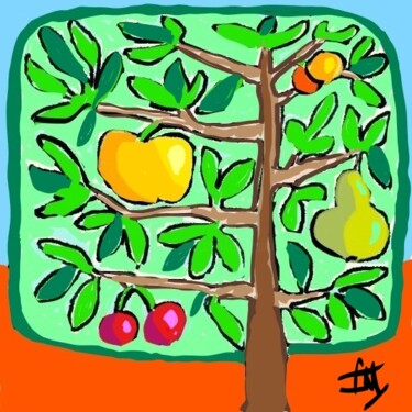 Painting titled "arbre-magique.jpg" by Franck Vidal, Original Artwork