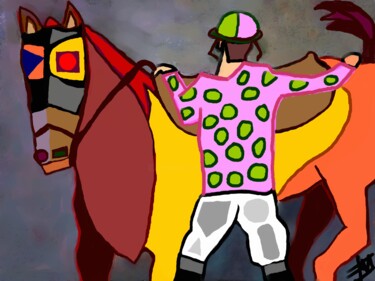 Digital Arts titled "jockey.jpg" by Franck Vidal, Original Artwork, Digital Painting