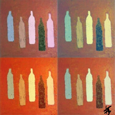 Peinture intitulée "couleurs-des-vins-1…" par Franck Vidal, Œuvre d'art originale