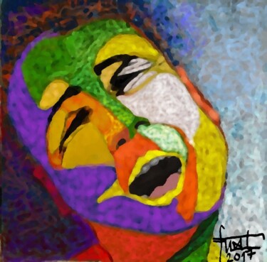 Digital Arts titled "le-cri.jpg" by Franck Vidal, Original Artwork, Digital Painting