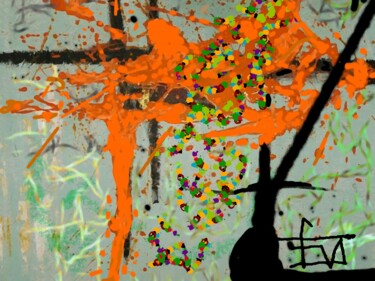 Arts numériques intitulée "tâches-d'automne.jpg" par Franck Vidal, Œuvre d'art originale, Peinture numérique