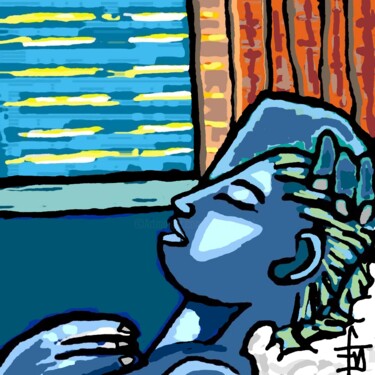 Digital Arts titled "la-sieste.jpg" by Franck Vidal, Original Artwork, Digital Painting