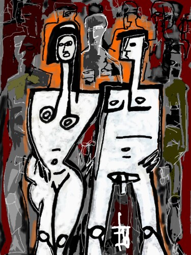 Digitale Kunst mit dem Titel "dans-la-lumiere.jpg" von Franck Vidal, Original-Kunstwerk, Digitale Malerei