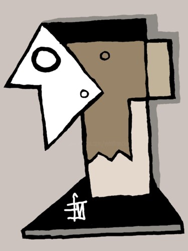 Digitale Kunst mit dem Titel "Personne" von Franck Vidal, Original-Kunstwerk, Digitale Malerei