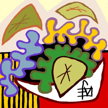 Digitale Kunst mit dem Titel "coupe de raisins" von Franck Vidal, Original-Kunstwerk, Digitale Malerei