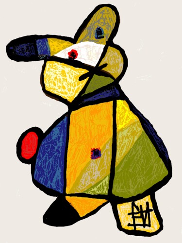 Digital Arts titled "Doudou" by Franck Vidal, Original Artwork, Digital Painting