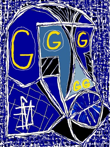 Digital Arts με τίτλο "5G (écouter, voir,…" από Franck Vidal, Αυθεντικά έργα τέχνης, Ψηφιακή ζωγραφική