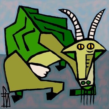 Arts numériques intitulée "chèvre feuille" par Franck Vidal, Œuvre d'art originale, Peinture numérique