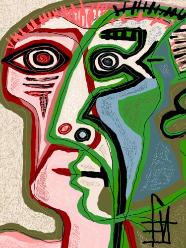 Digital Arts titled "Picasso" by Franck Vidal, Original Artwork, Digital Painting