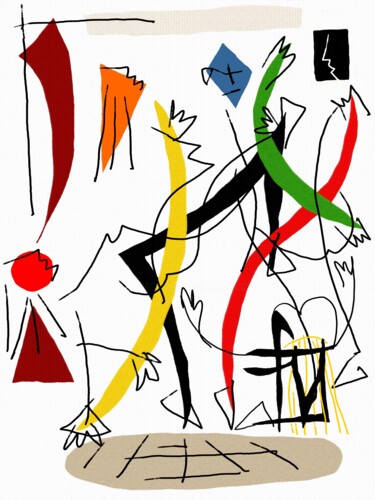 Digitale Kunst mit dem Titel "danse contemporaine" von Franck Vidal, Original-Kunstwerk, Digitale Malerei