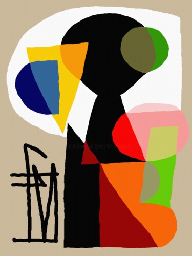 Digital Arts με τίτλο "paréidolie colorée" από Franck Vidal, Αυθεντικά έργα τέχνης, Ψηφιακή ζωγραφική
