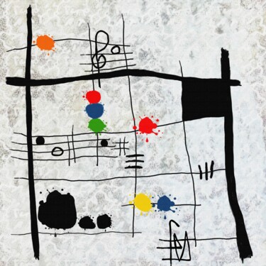 Arts numériques intitulée "boulier musical" par Franck Vidal, Œuvre d'art originale, Peinture numérique