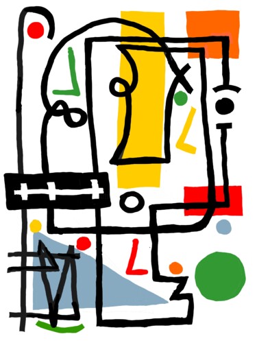 Digitale Kunst mit dem Titel "figurations libres" von Franck Vidal, Original-Kunstwerk, Digitale Malerei