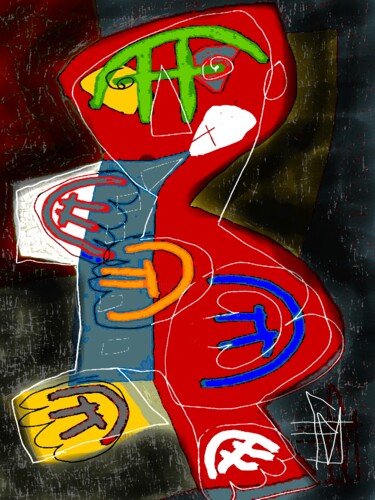 数字艺术 标题为“le musicien” 由Franck Vidal, 原创艺术品, 数字油画