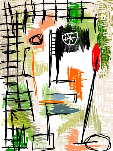 Digitale Kunst mit dem Titel "V36" von Franck Vidal, Original-Kunstwerk, Digitale Malerei