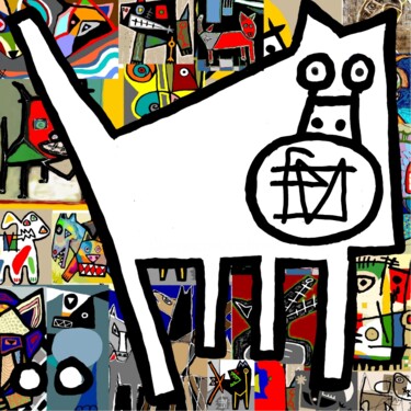 Цифровое искусство под названием "CHIENS" - Franck Vidal, Подлинное произведение искусства, Цифровая живопись