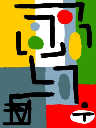 Digitale Kunst mit dem Titel "Verbe coloré" von Franck Vidal, Original-Kunstwerk, Digitale Malerei