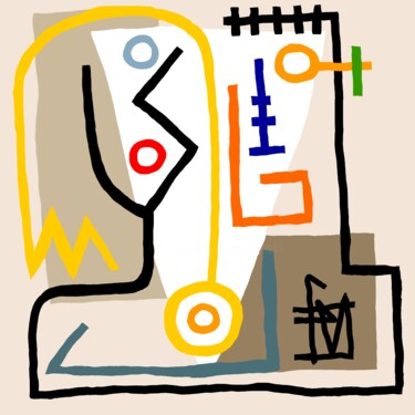 Digitale Kunst mit dem Titel "Couple entêté" von Franck Vidal, Original-Kunstwerk, Digitale Malerei