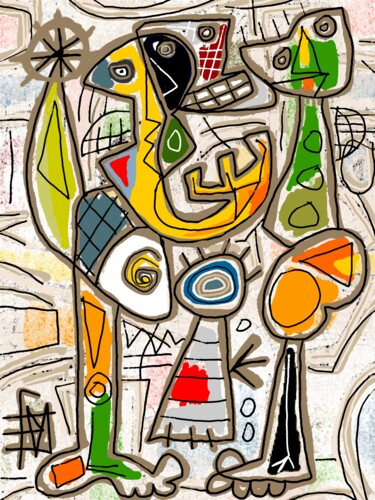 Digitale Kunst mit dem Titel "ABS1" von Franck Vidal, Original-Kunstwerk, Digitale Malerei