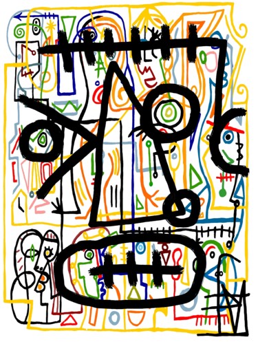 Digitale Kunst mit dem Titel "rétro de rétratos" von Franck Vidal, Original-Kunstwerk, Digitale Malerei