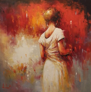 De dos Peinture intitulée "De dos" par Franck Hebert, Œuvre d'art originale, Huile
