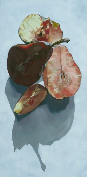 Painting titled "Fruits blets" by Franck Le Boulicaut, Original Artwork, Oil