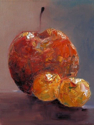 Peinture intitulée "Fruits cuits" par Franck Le Boulicaut, Œuvre d'art originale