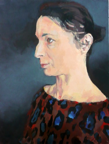 Pintura intitulada "Portrait de Anna Pa…" por Franck Le Boulicaut, Obras de arte originais, Óleo