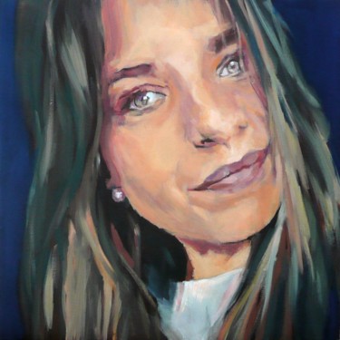Pintura titulada "Portrait de Julie" por Franck Le Boulicaut, Obra de arte original, Oleo