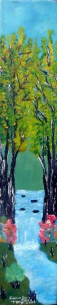 Painting titled "Fall and trees" by Francklin Pierre (Tenyi II), Original Artwork