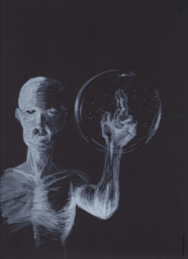 Dessin intitulée "Black Light" par Franck Renaud, Œuvre d'art originale, Autre