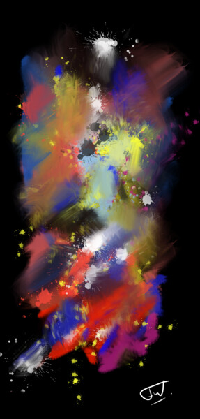 Digital Arts titled "Galaxie 1" by Franck Werner, Original Artwork, Digital Painting