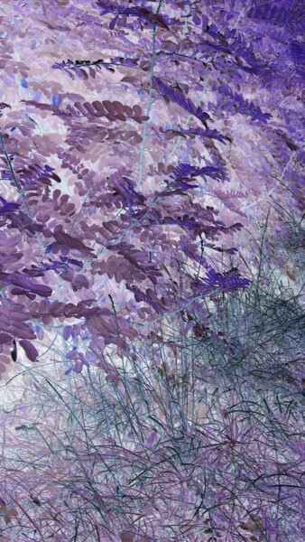 Photographie intitulée "automne bleu 4" par Franck Werner, Œuvre d'art originale, Photographie manipulée