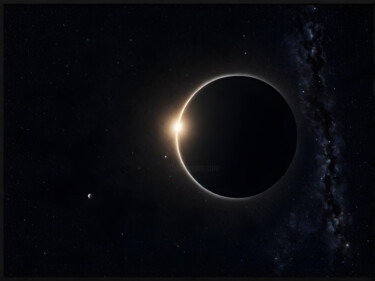 Arts numériques intitulée "Éclipse Solaire" par Francky Xv Wolff, Œuvre d'art originale, Image générée par l'IA