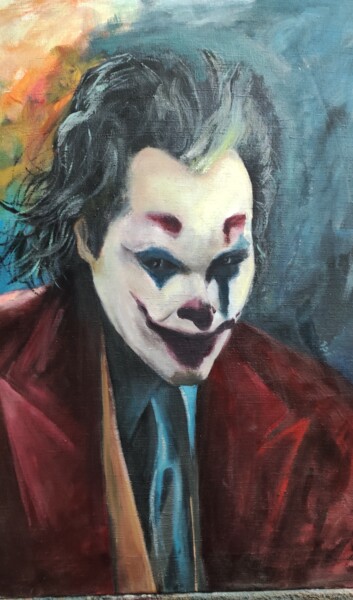 Painting titled "Joker" by Franco Bencivenga, Original Artwork, Oil