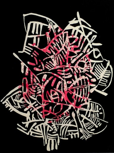 Incisioni, stampe intitolato "MUFFA" da Franco Bogge, Opera d'arte originale, Incisioni su linoleum