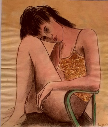 Drawing titled "“CORPETTO DORATO”,…" by Franco Bogge, Original Artwork