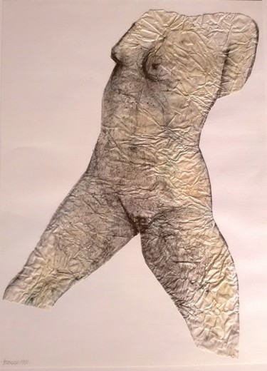 Dessin intitulée "“TORSO”, Perriére 1…" par Franco Bogge, Œuvre d'art originale, Fusain