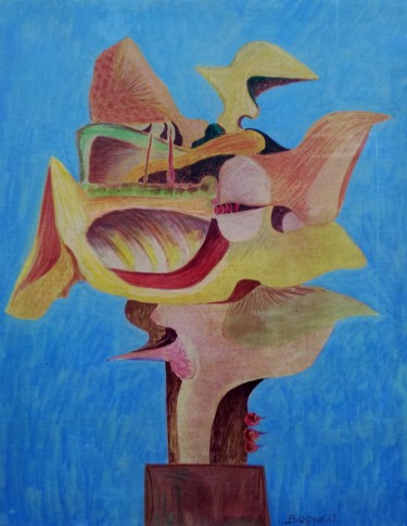 Peinture intitulée "2 - Gineceo 1971" par Franco Bogge, Œuvre d'art originale