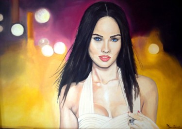 Painting titled "Megan Fox" by Franco Fumo, Original Artwork, Oil