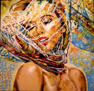 Peinture intitulée "Scarlett" par Franco Fumo, Œuvre d'art originale, Huile