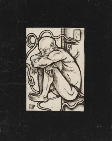 Tekening getiteld "Dibujo 3 (Sin Títul…" door Franco Ibazeta, Origineel Kunstwerk, Balpen