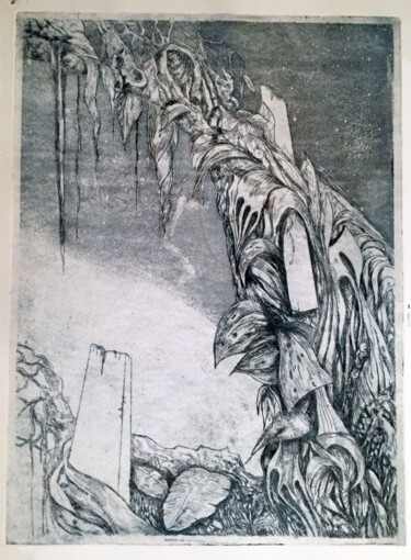 Impressões e gravuras intitulada "DOPO L'ESTINZIONE" por Franco Margari, Obras de arte originais, Água forte