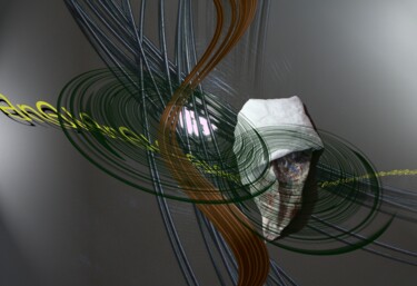 Arte digitale intitolato "Volto IV" da Franco Policastro, Opera d'arte originale, Fotomontaggio