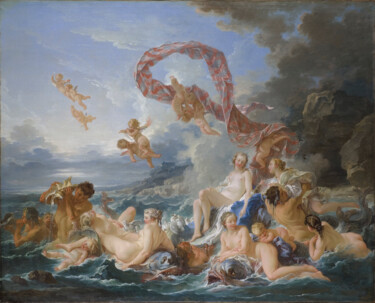 Painting titled "The Triumph of Venus" by François Boucher, Original Artwork, Oil