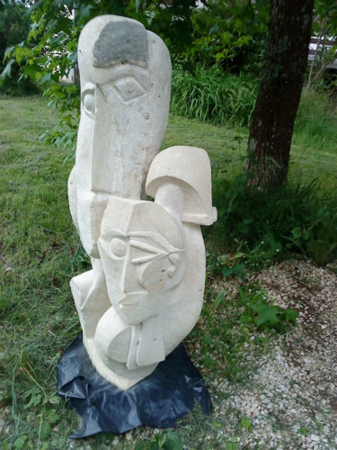 Скульптура под названием "calcaire-pot-pourri…" - Pierrick, Подлинное произведение искусства, Камень