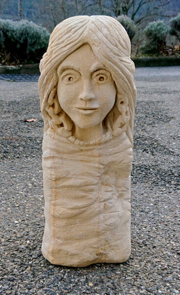 Скульптура под названием "larmes de sang" - François Chevalier, Подлинное произведение искусства, Камень